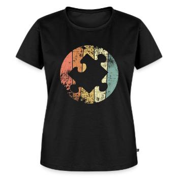 Puzzle - Women's Premium Organic T-shirt - black - Front - Selfina (174cm)