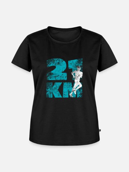 Halbmarathon - Frauen Premium Bio T-Shirt - Schwarz