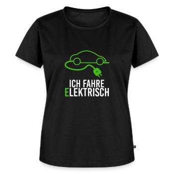 Elektroauto E-Mobilität sauberes Fahren elektrisch - Frauen Premium Bio T-Shirt - Schwarz - Vorne - Selfina (174cm)