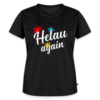 Helau, Fasching, Karneval, Fasnacht, Fasnet - Frauen Premium Bio T-Shirt - Schwarz - Vorne - Selfina (174cm)