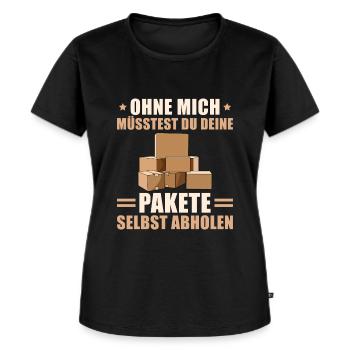 Postbote Paketdienst Paketbote Geschenkidee - Frauen Premium Bio T-Shirt - Schwarz - Vorne - Selfina (174cm)