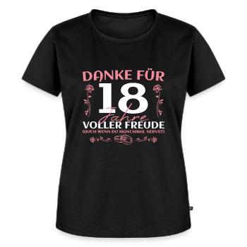 Türkishochzeit Ehefrau 18. Hochzeitstag - Frauen Premium Bio T-Shirt - Schwarz - Vorne - Selfina (174cm)
