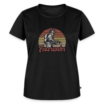 Firefighters Firefighter Comrades Extinguish Fire - Women's Premium Organic T-shirt - black - Front - Selfina (174cm)