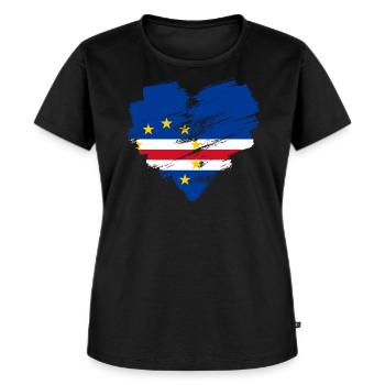 Kap Verde - Frauen Premium Bio T-Shirt - Schwarz - Vorne - Selfina (174cm)