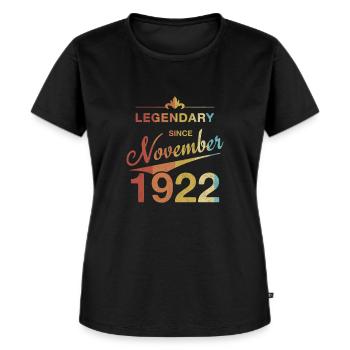 100th birthday Legendary November 1922 vintage - Women's Premium Organic T-shirt - black - Front - Selfina (174cm)