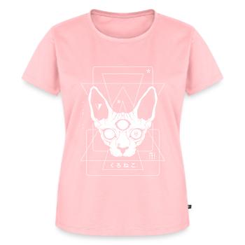 Cosmic Cat - Frauen Premium Bio T-Shirt - Rosa - Vorne - AI Model Female 172 dark (172cm)