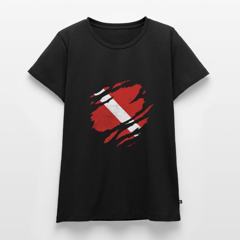 DRAPEAU DE PLONGÉE DRAPEAU DE PLONGÉE DRAPEAU DE PLONGÉE PLONGEUR T-shirt Premium bio Femme