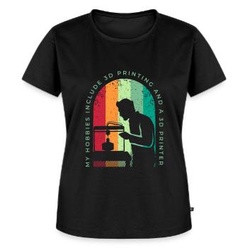 3D Druck Geschenk Lustiger Spruch 3D Print - Frauen Premium Bio T-Shirt - Schwarz - Vorne - Selfina (174cm)