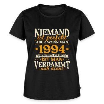Jahrgang 1994 geboren Geburtstag Geburtstagsspruch - Frauen Premium Bio T-Shirt - Schwarz - Vorne - Selfina (174cm)