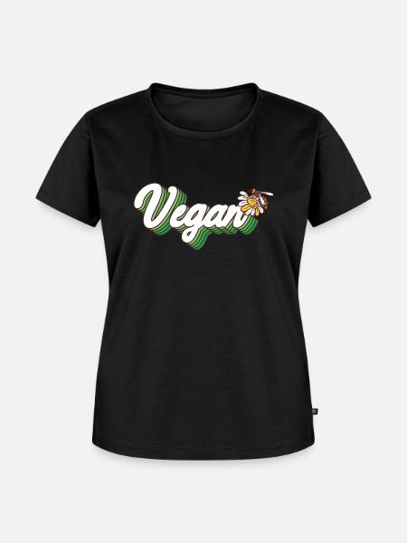 Vegan Biene - Frauen Premium Bio T-Shirt - Schwarz