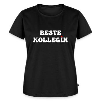 Beste Kollegin Geschenkidee - Frauen Premium Bio T-Shirt - Schwarz - Vorne - Selfina (174cm)