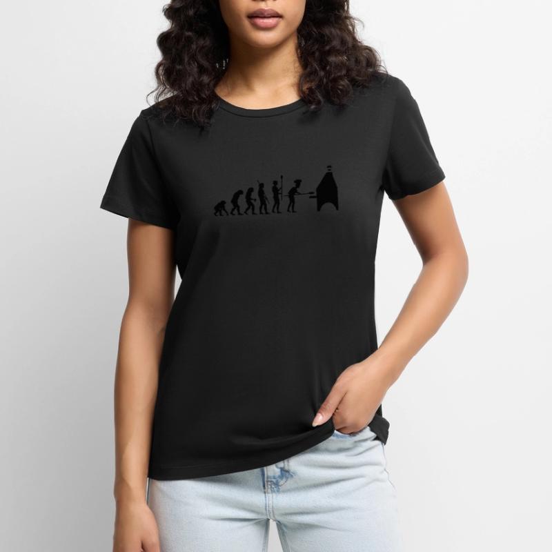 evolution pizza T-shirt Premium bio Femme