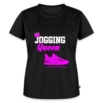 Jogging Laufen Läufer Lustige Sprüche Geschenk 7 - Frauen Premium Bio T-Shirt - Schwarz - Vorne - Selfina (174cm)