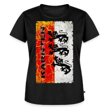 Kärnten - Frauen Premium Bio T-Shirt - Schwarz - Vorne - Selfina (174cm)