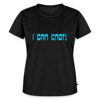 Ich kann knoten! - Frauen Premium Bio T-Shirt - Schwarz - Vorne - Selfina (174cm)