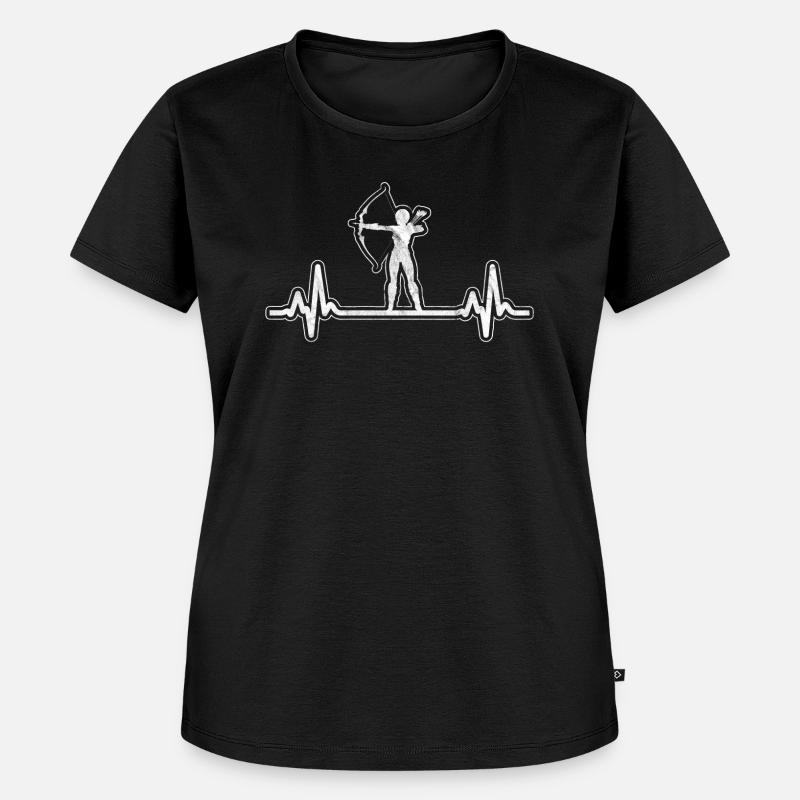 Bogenschießen Schießsport Pfeil und Bogen Geschenk - Frauen Premium Bio T-Shirt - Schwarz