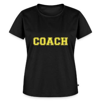 Trainer - Frauen Premium Bio T-Shirt - Schwarz - Vorne - Selfina (174cm)