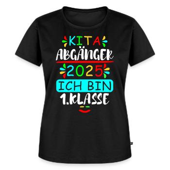 Kita Abgänger 2025 - Frauen Premium Bio T-Shirt - Schwarz - Vorne - Selfina (174cm)