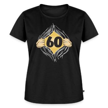 60 CHEMISE SUR - T-shirt Premium bio Femme - noir - Devant - Selfina (174cm)