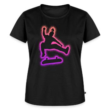 Skaten Skateboarder Skater Mädchen Skateboard - Frauen Premium Bio T-Shirt - Schwarz - Vorne - Selfina (174cm)