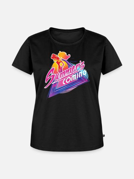Baywatch Summer´s Coming - Frauen Premium Bio T-Shirt - Schwarz