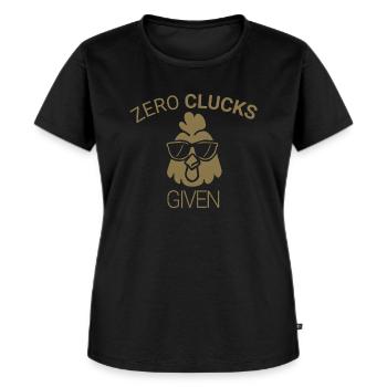 Zero clucks given - Frauen Premium Bio T-Shirt - Schwarz - Vorne - Selfina (174cm)