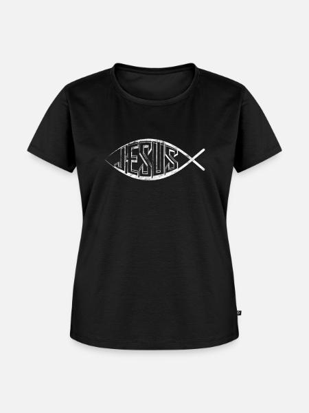 Jesus - Frauen Premium Bio T-Shirt - Schwarz