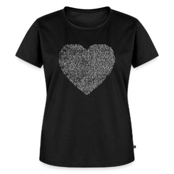Jesus Liebe - Frauen Premium Bio T-Shirt - Schwarz - Vorne - Selfina (174cm)