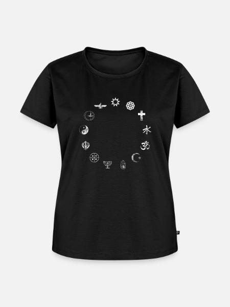 Religionen - Frauen Premium Bio T-Shirt - Schwarz