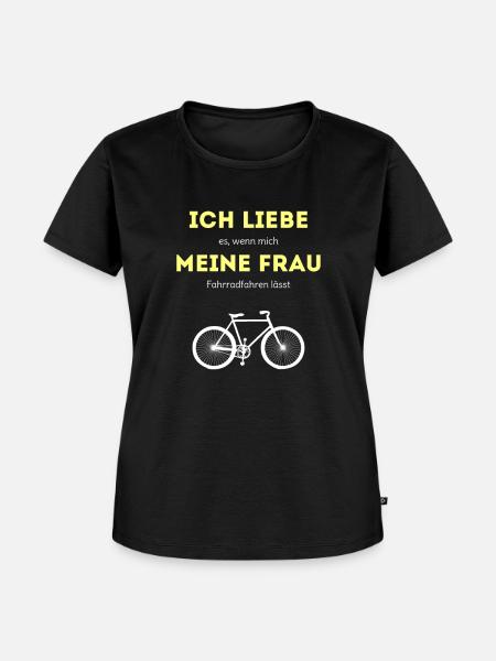 Fahrrad lustiger Spruch Fahrradfahrer - Frauen Premium Bio T-Shirt - Schwarz