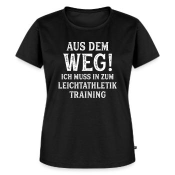 Leichtathletik Lustiger Spruch - Frauen Premium Bio T-Shirt - Schwarz - Vorne - Selfina (174cm)