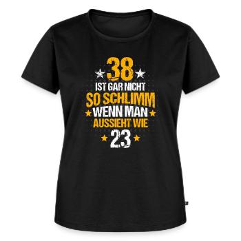 38. Geburtstag 38 Jahre Lustig Spruch - Frauen Premium Bio T-Shirt - Schwarz - Vorne - Selfina (174cm)
