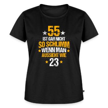 55. Geburtstag 55 Jahre Lustig Spruch - Frauen Premium Bio T-Shirt - Schwarz - Vorne - Selfina (174cm)