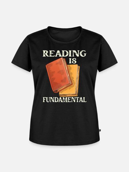 Reading Is Fundamental - Frauen Premium Bio T-Shirt - Schwarz