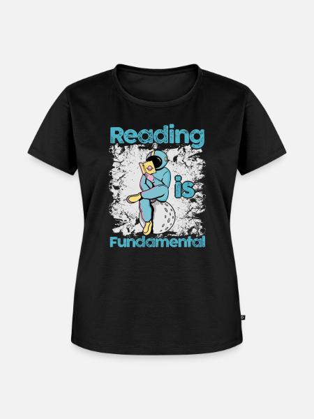 Reading Is Fundamental - Frauen Premium Bio T-Shirt - Schwarz