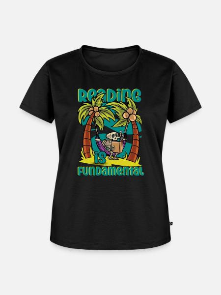 Reading Is Fundamental - Frauen Premium Bio T-Shirt - Schwarz