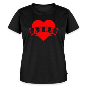 Anne Herzen - Frauen Premium Bio T-Shirt - Schwarz - Vorne - Selfina (174cm)