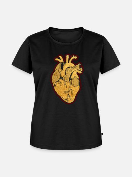 Teile des Herzens - Frauen Premium Bio T-Shirt - Schwarz