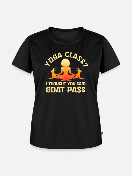 Yoga-Kurs oder Ziegenpass - Frauen Premium Bio T-Shirt - Schwarz