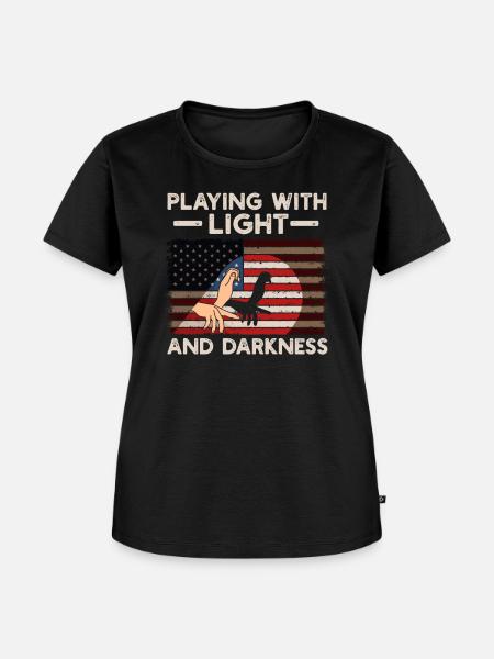 Schattenpuppentheater Show Kunst - Frauen Premium Bio T-Shirt - Schwarz