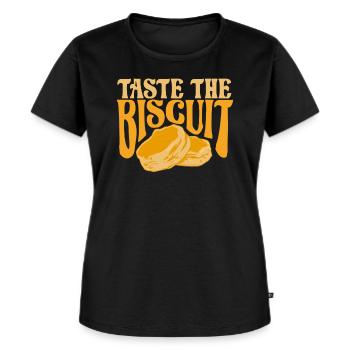 Taste The Biscuit Taste The Goodness - Women's Premium Organic T-shirt - black - Front - Selfina (174cm)