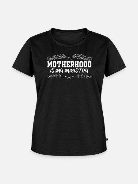 Mutterschaft ist mein Dienst - Frauen Premium Bio T-Shirt - Schwarz