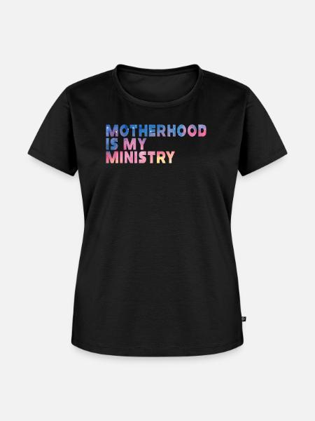 Mutterschaft ist mein Dienst - Frauen Premium Bio T-Shirt - Schwarz