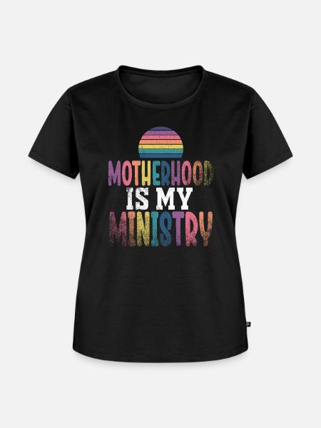 Mutterschaft ist mein Dienst - Frauen Premium Bio T-Shirt - Schwarz
