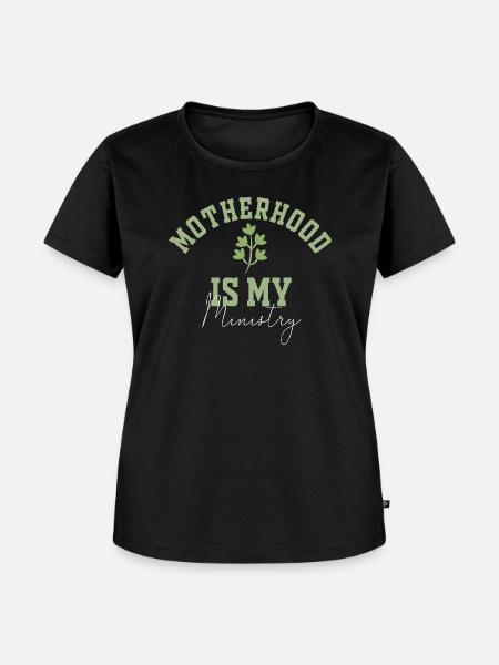 Mutterschaft ist mein Dienst - Frauen Premium Bio T-Shirt - Schwarz