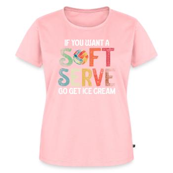 Wenn Sie ein Softeis wollen, holen Sie sich Eis - Frauen Premium Bio T-Shirt - Rosa - Vorne - AI Model Female 172 dark (172cm)