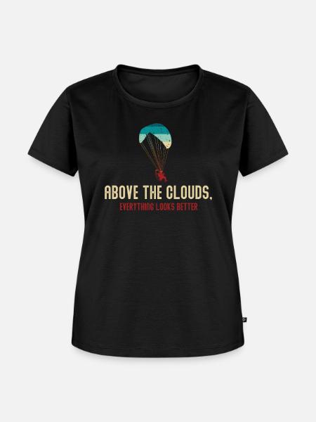 Über den Wolken Paramotor-Enthusiast - Frauen Premium Bio T-Shirt - Schwarz