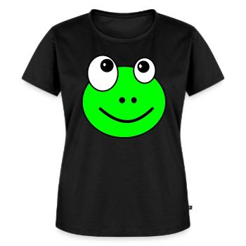 Frosch - Frauen Premium Bio T-Shirt - Schwarz - Vorne - Selfina (174cm)