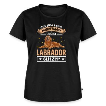 Das Sind Keine Hundehaare Das Ist Labrador Glitzer - Frauen Premium Bio T-Shirt - Schwarz - Vorne - Selfina (174cm)