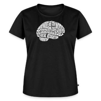 Gehirn Bereiche Funktionen - Frauen Premium Bio T-Shirt - Schwarz - Vorne - Selfina (174cm)